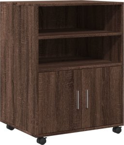 vidaXL vidaXL Szafka na kółkach, brązowy dąb, 60x48x81 cm 2