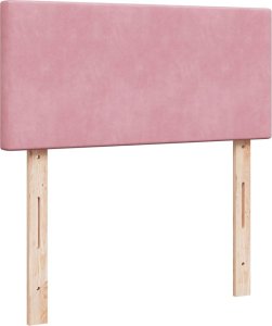 vidaXL Łóżko kontynentalne z materacem, różowe, aksamit, 90x200 cm 5