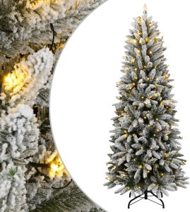 vidaXL vidaXL Sztuczna choinka, ośnieżona, 150 lampek LED, 120 cm 1