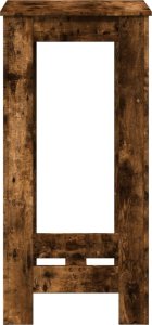 vidaXL Stolik barowy, przydymiony dąb, 51x50x103,5 cm 5