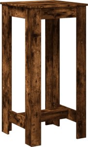 vidaXL Stolik barowy, przydymiony dąb, 51x50x103,5 cm 6