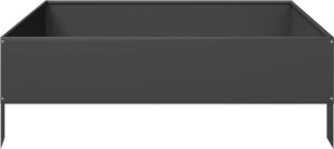 vidaXL vidaXL Podwyższona donica, czarna, 100x100x33,5 cm, stal 4