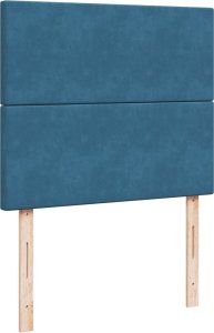 vidaXL Łóżko kontynentalne z materacem, ciemnoniebieskie, 120x200 cm 7