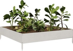 vidaXL vidaXL Podwyższona donica, 100x100x26 cm, stal nierdzewna 3