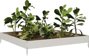 vidaXL vidaXL Podwyższona donica, 100x100x18,5 cm, stal nierdzewna 3