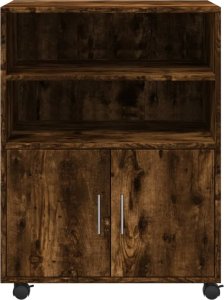 vidaXL vidaXL Szafka na kółkach, przydymiony dąb, 60x48x81 cm 4