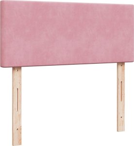 vidaXL Łóżko kontynentalne z materacem, różowe, 120x200 cm, aksamit 5