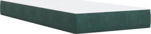 vidaXL Łóżko kontynentalne z materacem, zielone, aksamit, 90x200 cm 7