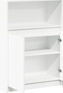 vidaXL Szafka z LED, biała, 72x34x100 cm 7