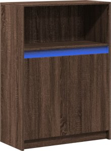 vidaXL Szafka z LED, brązowy dąb, 72x34x100 cm 3