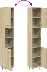 vidaXL vidaXL Szafka łazienkowa, dąb sonoma, 30,5x30x179 cm 7