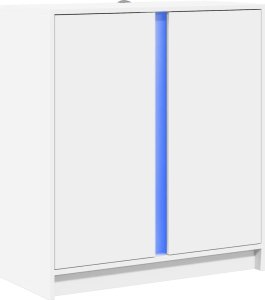 vidaXL Szafka z LED, biała, 77x34x85 cm 3