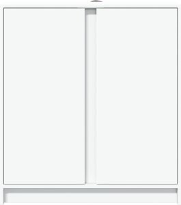 vidaXL Szafka z LED, biała, 77x34x85 cm 6