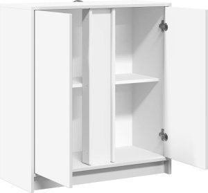 vidaXL Szafka z LED, biała, 77x34x85 cm 7