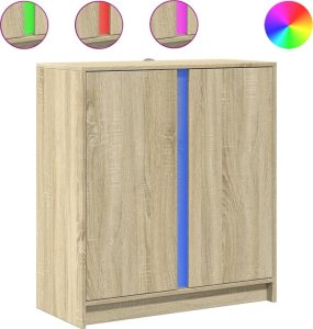 vidaXL Szafka z LED, dąb sonoma, 77x34x85 cm 2