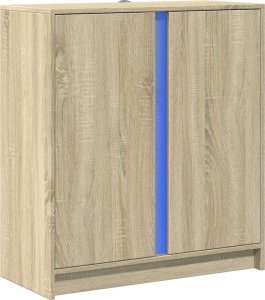 vidaXL Szafka z LED, dąb sonoma, 77x34x85 cm 3