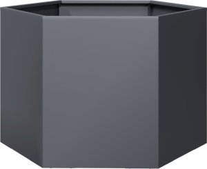 vidaXL Donica ogrodowa, antracytowa, sześciokątna, 69x60x45 cm, stal 2