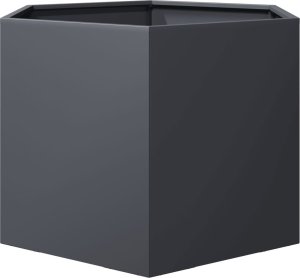 vidaXL Donica ogrodowa, antracytowa, sześciokątna, 69x60x45 cm, stal 4