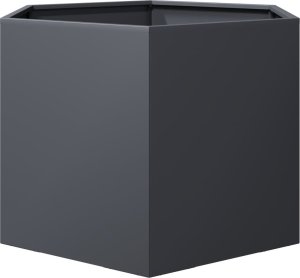 vidaXL Donica ogrodowa, antracytowa, sześciokątna, 69x60x45 cm, stal 5