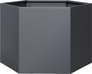 vidaXL Donica ogrodowa, antracytowa, sześciokątna, 69x60x45 cm, stal 6