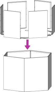 vidaXL Donica ogrodowa, antracytowa, sześciokątna, 69x60x45 cm, stal 8