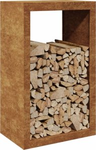 vidaXL Stojak na drewno opałowe, 60x40x100 cm, stal kortenowa 3