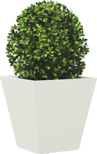 vidaXL vidaXL Donica ogrodowa, biała, 30x30x30 cm, stalowa 3