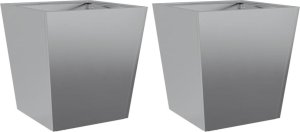 vidaXL vidaXL Donice ogrodowe, 2 szt., 40x40x40 cm, stal galwanizowana 2