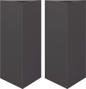 vidaXL vidaXL Donice ogrodowe, 2 szt., czarne, trójkątne, 40x34,5x70 cm, stal 2