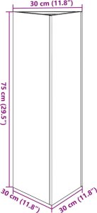 vidaXL vidaXL Donica ogrodowa, trójkątna, 30x26x75 cm, stal galwanizowana 10