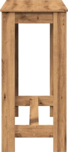 vidaXL Stolik barowy, dąb artisian, 102x50x103,5 cm 5