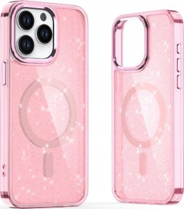 Hurtel Etui Glitter Case MagSafe na iPhone 16 Pro Max - różowe z brokatem 1