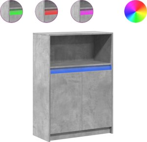 vidaXL Szafka z LED, szarość betonu, 72x34x100 cm 2