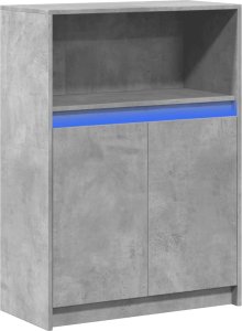vidaXL Szafka z LED, szarość betonu, 72x34x100 cm 3
