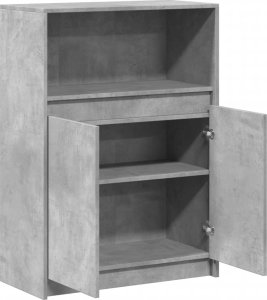 vidaXL Szafka z LED, szarość betonu, 72x34x100 cm 7