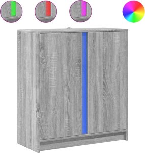 vidaXL Szafka z LED, szary dąb sonoma, 77x34x85 cm 2