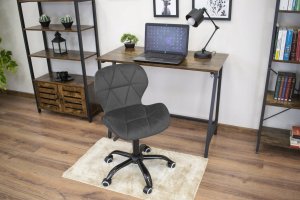 Krzesło biurowe Leobert Krzesło obrotowe biurowe z szerokim oparciem welur aksamit ciemnoszare 12