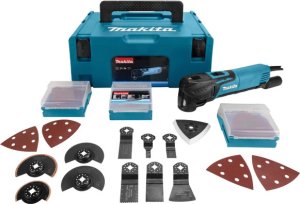 Makita Makita TM3010CX2J, Cutting, Polishing, Rasping, Sanding, Sawing, Scraping, Black, Blue, 6000 OPM, 20000 OPM, 1.6°, AC 1