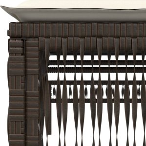 vidaXL vidaXL Leżaki ze stolikiem, 2 szt., brązowe, polirattan 9