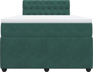 vidaXL vidaXL Łóżko kontynentalne z materacem, ciemnozielone, 120x200 cm 6