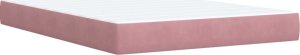 vidaXL vidaXL Łóżko kontynentalne z materacem, różowe, aksamit, 140x190 cm 10