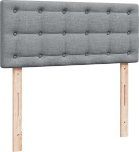 vidaXL Łóżko kontynentalne z materacem, jasnoszare, tkanina 120x200 cm 7