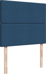 vidaXL Łóżko kontynentalne z materacem, niebieskie, tkanina 120x200 cm 7