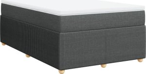 vidaXL Łóżko kontynentalne z materacem, ciemnoszara tkanina 120x200 cm 2