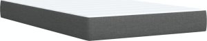 vidaXL Łóżko kontynentalne z materacem, ciemnoszara tkanina 120x200 cm 8