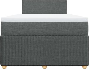 vidaXL vidaXL Łóżko kontynentalne z materacem, ciemnoszara tkanina 120x200 cm 6