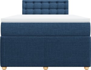 vidaXL vidaXL Łóżko kontynentalne z materacem, niebieskie, tkanina 120x200 cm 6