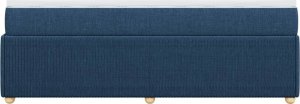 vidaXL Łóżko kontynentalne z materacem, niebieskie, tkanina 140x200 cm 5