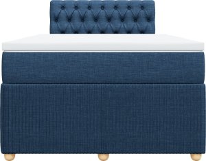 vidaXL vidaXL Łóżko kontynentalne z materacem, niebieskie, tkanina 120x200 cm 6