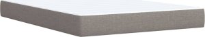 vidaXL vidaXL Łóżko kontynentalne z materacem, taupe, tkanina, 140x200 cm 10